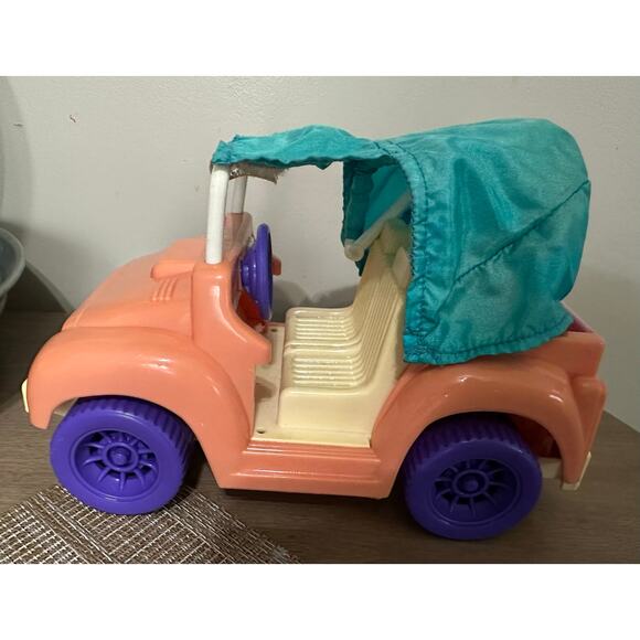Fisher Price Loving Dollhouse Dream Cruiser Jeep With Canopy Vintage with Tent - Picture 7 of 10